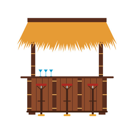 Bar beach kiosk vector illustration graphic designのイラスト素材