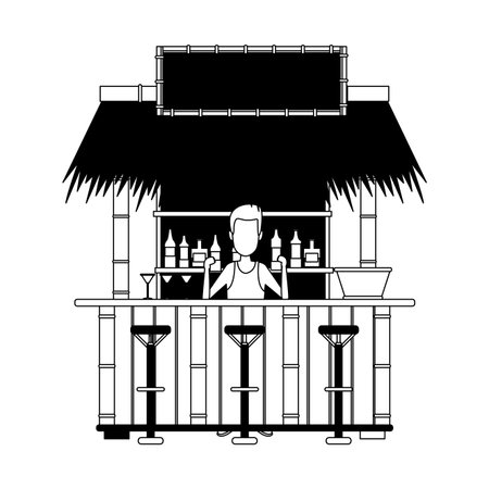 Bar beach kiosk vector illustration graphic designのイラスト素材