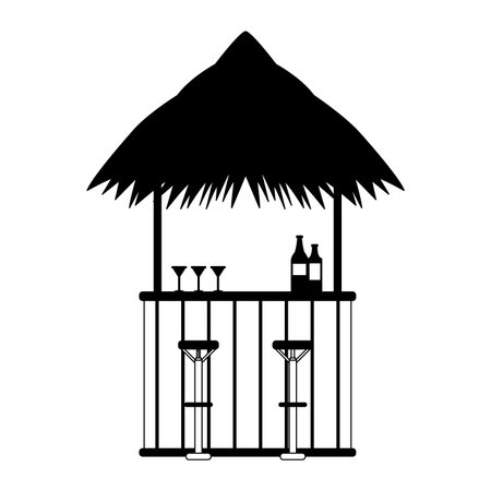 Bar beach kiosk vector illustration graphic designのイラスト素材
