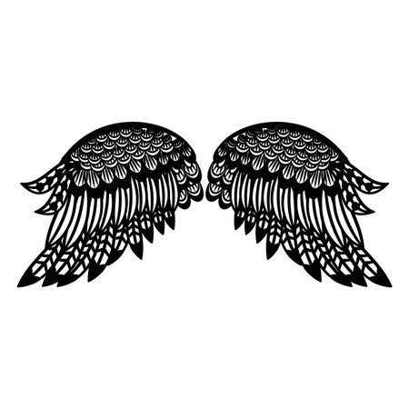 Bird wings isolated vector illustration graphic designのイラスト素材
