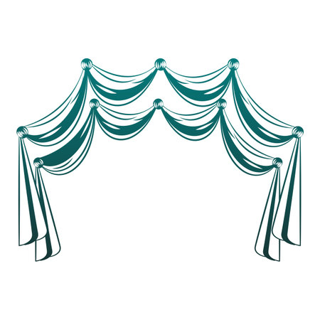 Germany curtains isolated vector illustration graphic designのイラスト素材