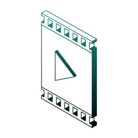 Video player isometric symbol vector illustration graphic designのイラスト素材