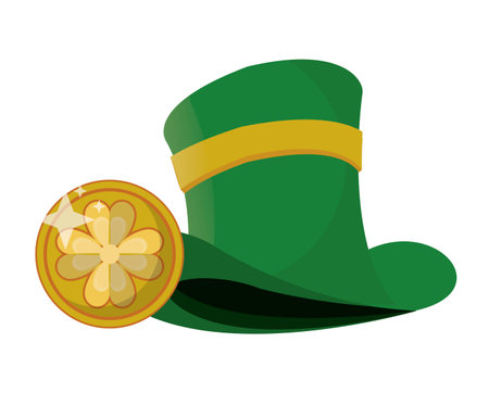 Elf hat with coin vector illustration graphic designのイラスト素材