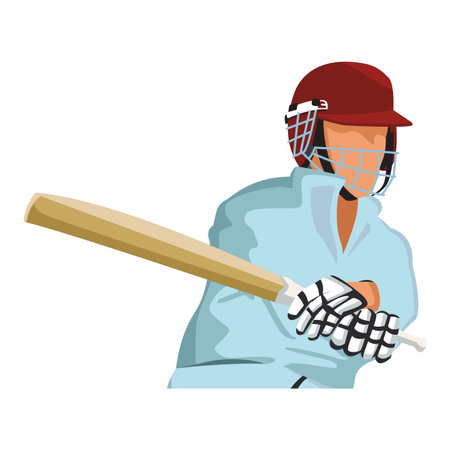 Cricket player with bat vector illustration graphic designのイラスト素材