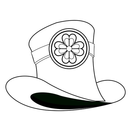 Elf hat with clover vector illustration graphic designのイラスト素材