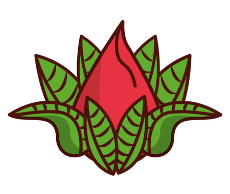 Lotus flower cartoon vector illustration graphic designのイラスト素材