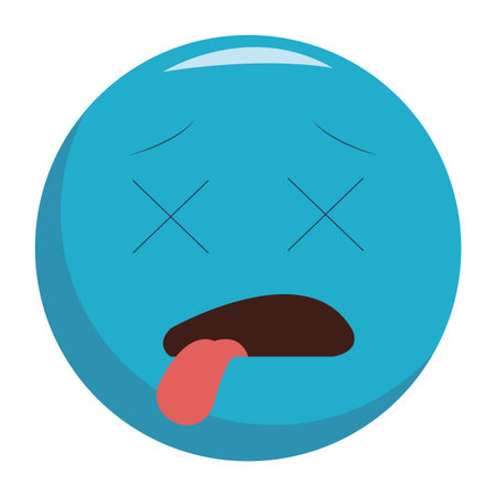 Death chat emoticon isolated vector illustration graphic designのイラスト素材