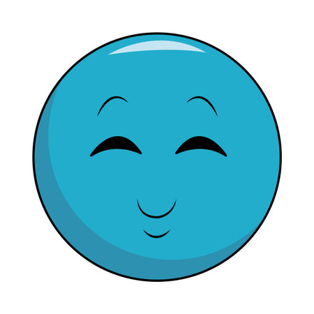 Smiling chat emoticon isolated vector illustration graphic designのイラスト素材