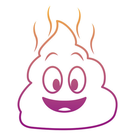 Poo chat emoticon vector illustration graphic designのイラスト素材