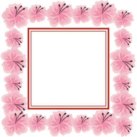 Frame with flowers vector illustration graphic design vector illustration graphic designのイラスト素材