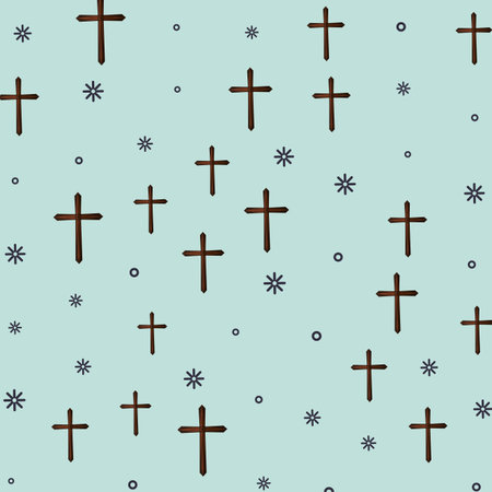 Christian cross pattern background elements vector illustration graphic designのイラスト素材