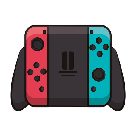 Modern console gamepad colorful vector illustration graphic design