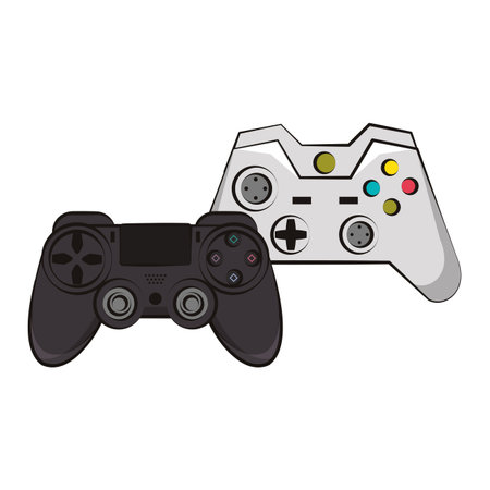 Set of modern gamepads isolated vector illustration graphic design