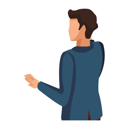 Businessman back avatar vector illustration graphic designのイラスト素材