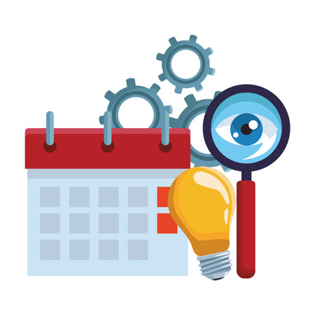 Business and office elements cartoons vector illustration graphic design vector illustration graphic designのイラスト素材