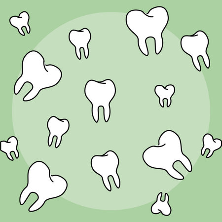Tooth dental background pattern vector illustration graphic designのイラスト素材