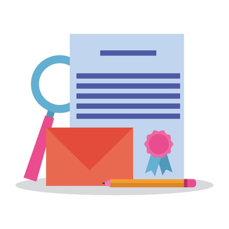 Office and business elements isolated vector illustration graphic designのイラスト素材