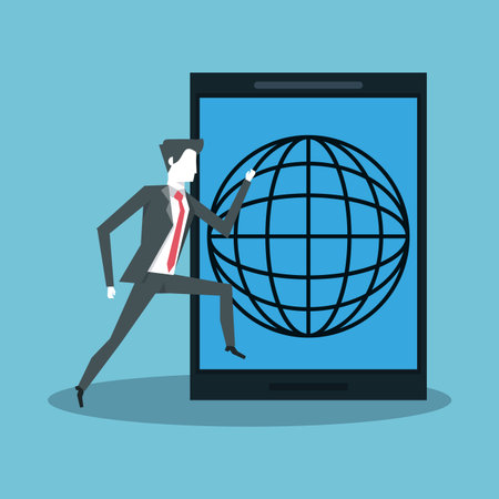 Office and business technology elements and symbols vector illustration graphic designのイラスト素材