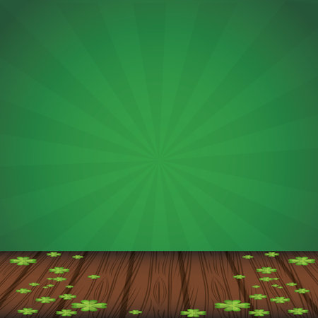 Saint patrick wooden stage background vector illustration graphic designのイラスト素材