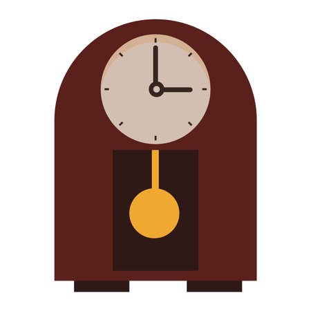 Vintage clock with bell vector illustration graphic designのイラスト素材