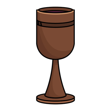 Wooden chalice wine vector illustration graphic designのイラスト素材