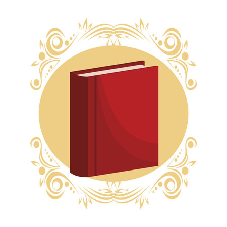 Holy bible book round antique icon vector illustration graphic designのイラスト素材