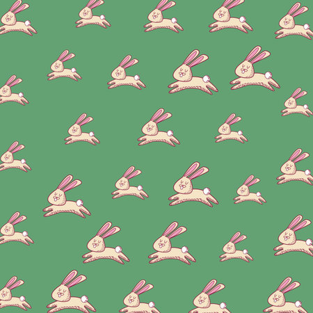 rabbit cute cartoon pattern background vector illustration graphic designのイラスト素材