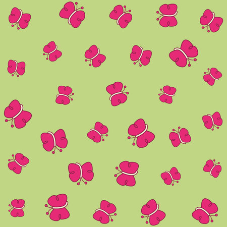 butterfly cute cartoon pattern background vector illustration graphic designのイラスト素材