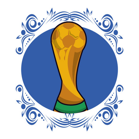 soccer world cup vintage frame round icon vector illustration graphic designのイラスト素材