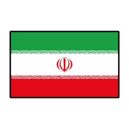 Iran flag emblem vector illustration graphic designのイラスト素材