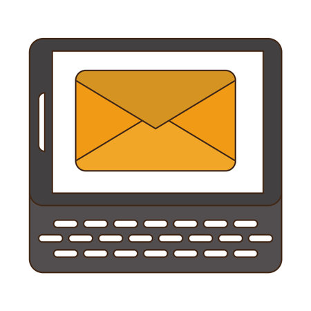Sending email from smartphone vector illustration graphic designのイラスト素材