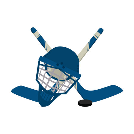 Hockey sport equipment elements vector illustration graphic designのイラスト素材