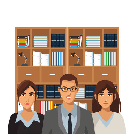 coworkers executives cartoon vector illustration graphic designのイラスト素材