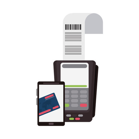 Online shopping and payment   smartphone vector illustration graphic designのイラスト素材