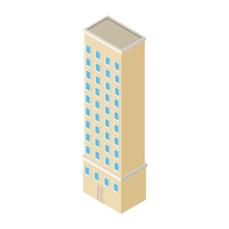 Company building real estate isometric vector illustration graphic designのイラスト素材