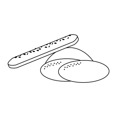 Set of wheat breads vector illustration graphic designのイラスト素材