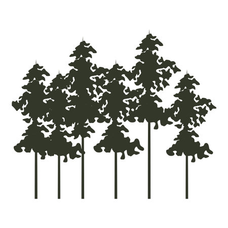 Trees nature landscape cartoon vector illustration graphic designのイラスト素材