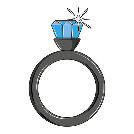 Wedding ring with diamond vector illustration graphic designのイラスト素材