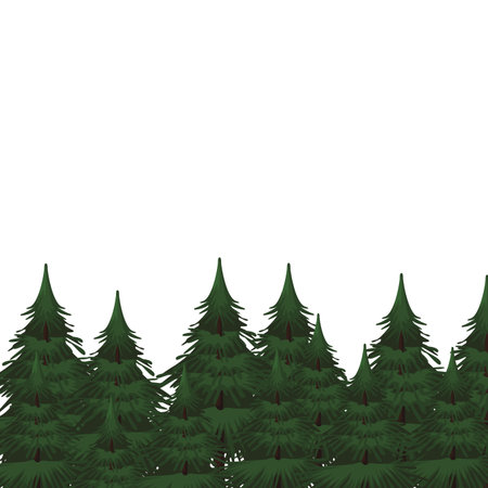 Trees nature landscape cartoon vector illustration graphic designのイラスト素材