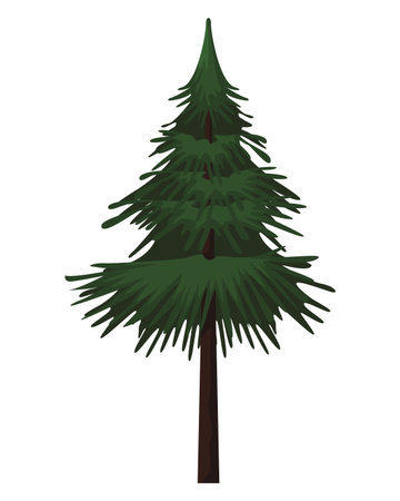 Tree nature landscape cartoon vector illustration graphic designのイラスト素材