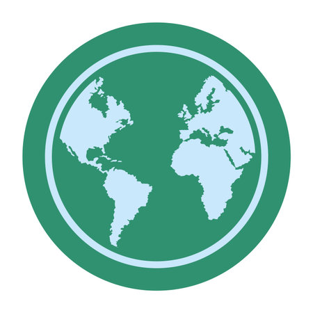 Earth world symbol green round icon vector illustration graphic designのイラスト素材