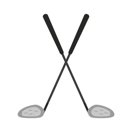Golf clubs crossed symbol vector illustration graphic designのイラスト素材