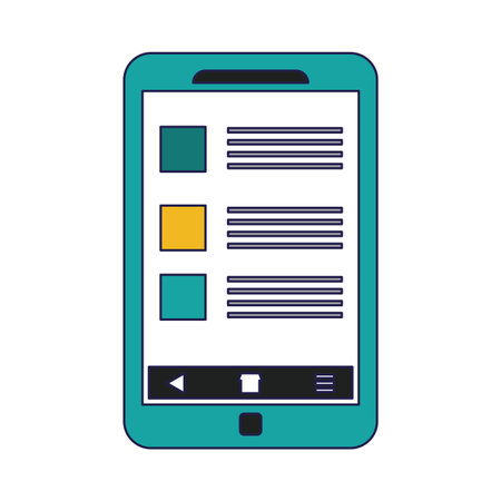 Smartphone website on screen vector illustration graphic designのイラスト素材