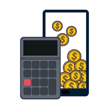 Online payment and money transfer from smartphone vector illustration graphic designのイラスト素材