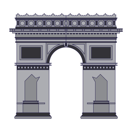 Arch of triumph monument building vector illustration graphic designのイラスト素材