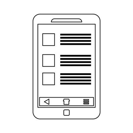 Smartphone website on screen vector illustration graphic designのイラスト素材