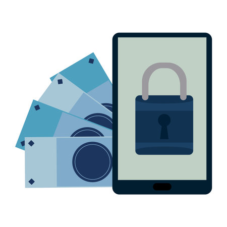 Online payment and money transfer from smartphone vector illustration graphic designのイラスト素材