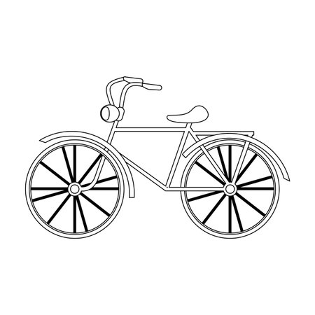Vintage bike isolated vehicle vector illustration graphic designのイラスト素材