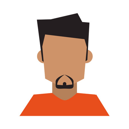 Young man avatar faceless vector illustration graphic designのイラスト素材