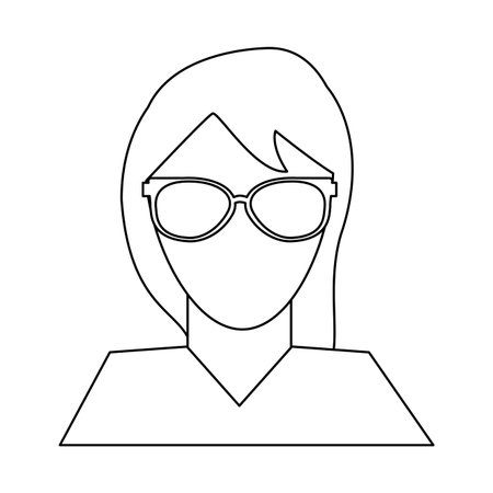 Young woman avatar vector illustration graphic design vector illustration graphic designのイラスト素材